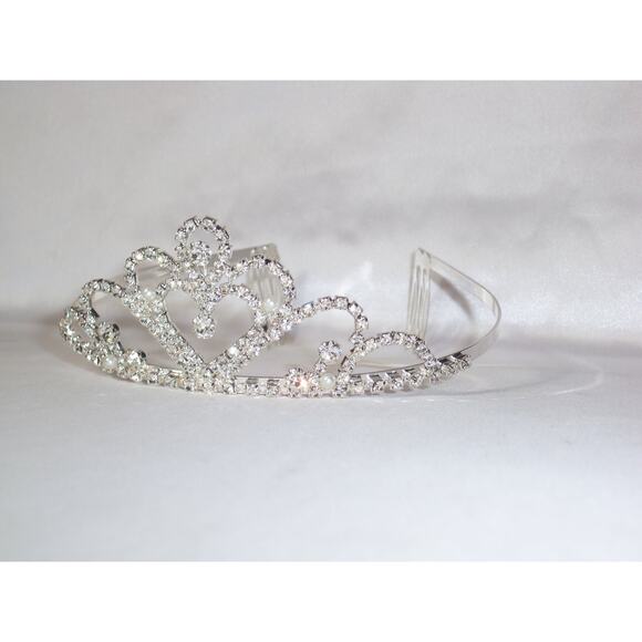 Sparkling Silver Heart Tiara - Picture 2 of 4
